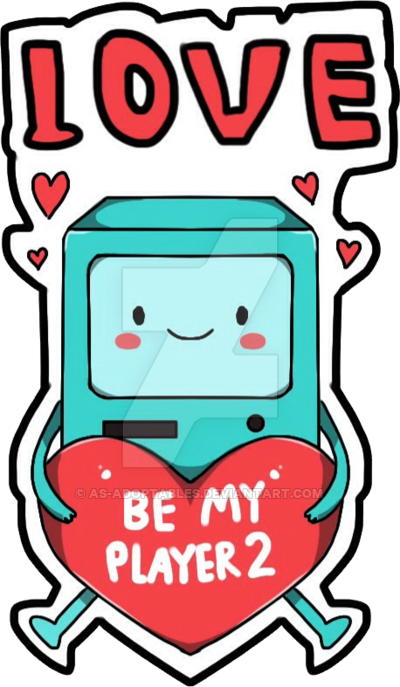 Bmo Inlove Adventure Time Sticker By As-adoptables - Adventure Time Sticker Png (400x687)