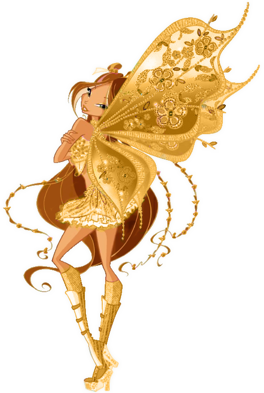 Winx Club Gold Believex Flora By Alexaspears1333 - Winx Club Season 8 Flora (532x791)
