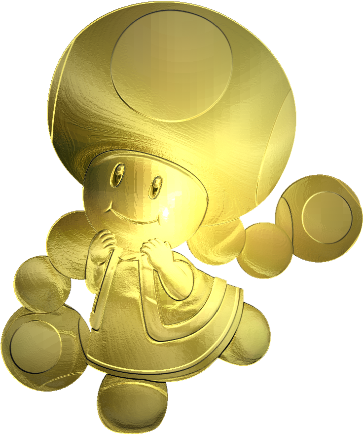 Toadette Turned Into Gold By Freeze123456 - Cartoon (738x879)
