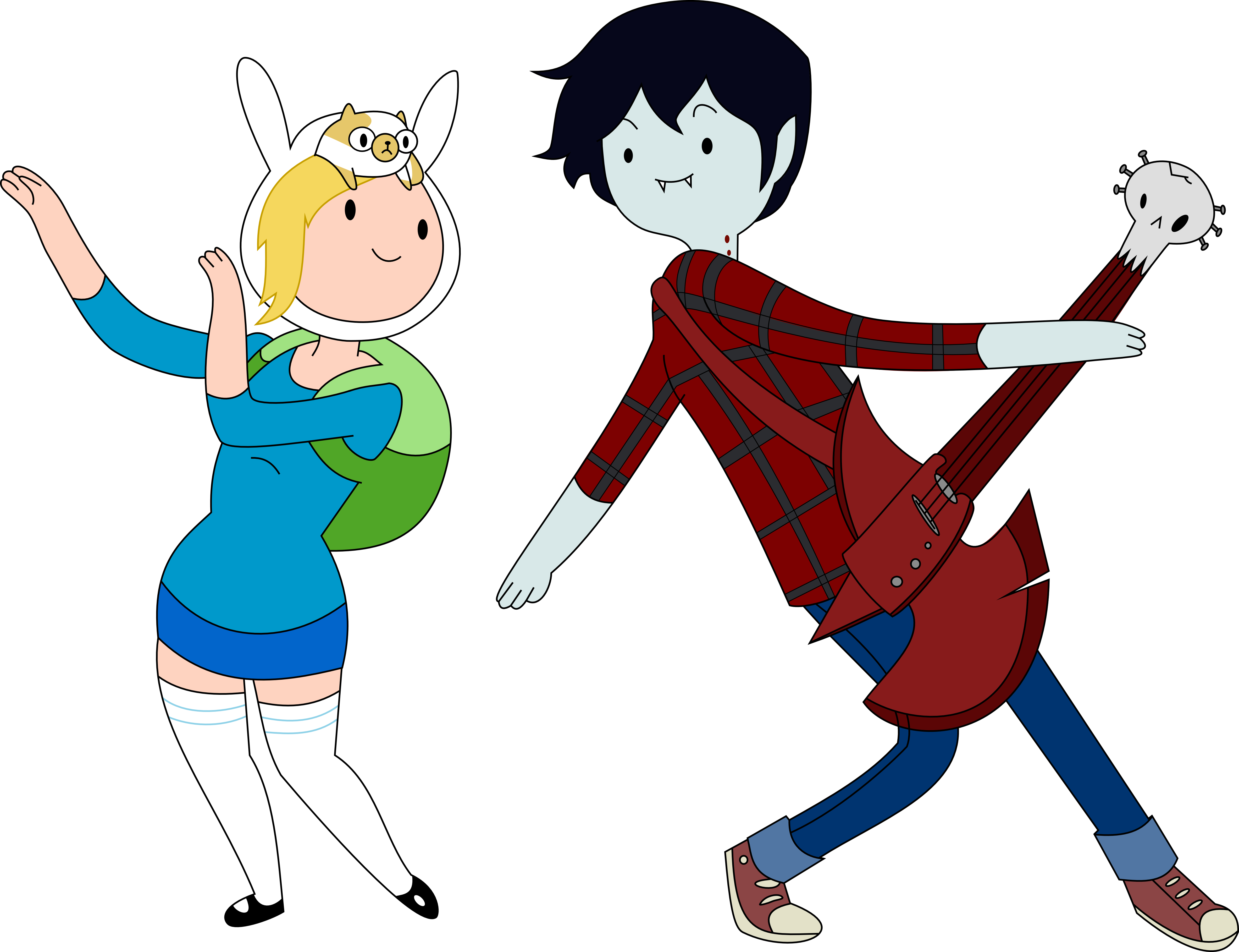 Finn The Human Marceline The Vampire Queen Ice King - Finn The Human (5180x3982)