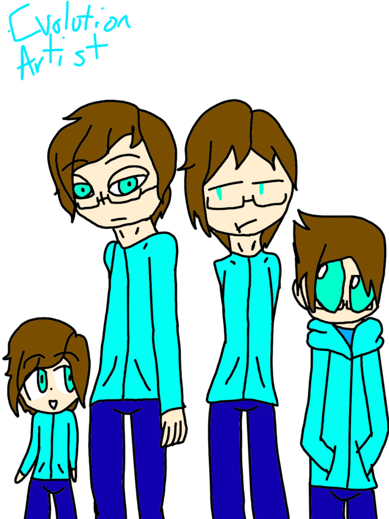 Evolution Artist By Lgbt-artist - Cartoon (774x1032)