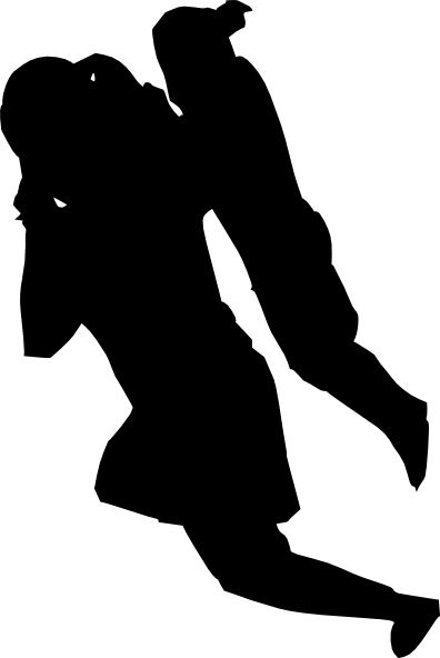 Jumping Together Hand In Hand Clip Art At Clker - Silhouette (396x592)