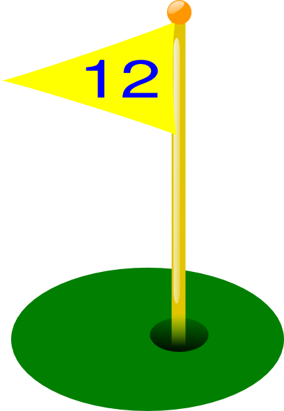 Golf Flag 12th Hole Clip Art At Clker Com Vector Clip - Golf Easy To Draw (408x591)