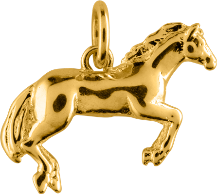 Gold Plated Horse Charm $36 - Its All About The Accessories Lily Charmed - Sterling (446x400)