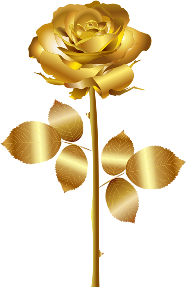 Gold Rose Png Clip Art Image - Gold Rose Png (389x600)