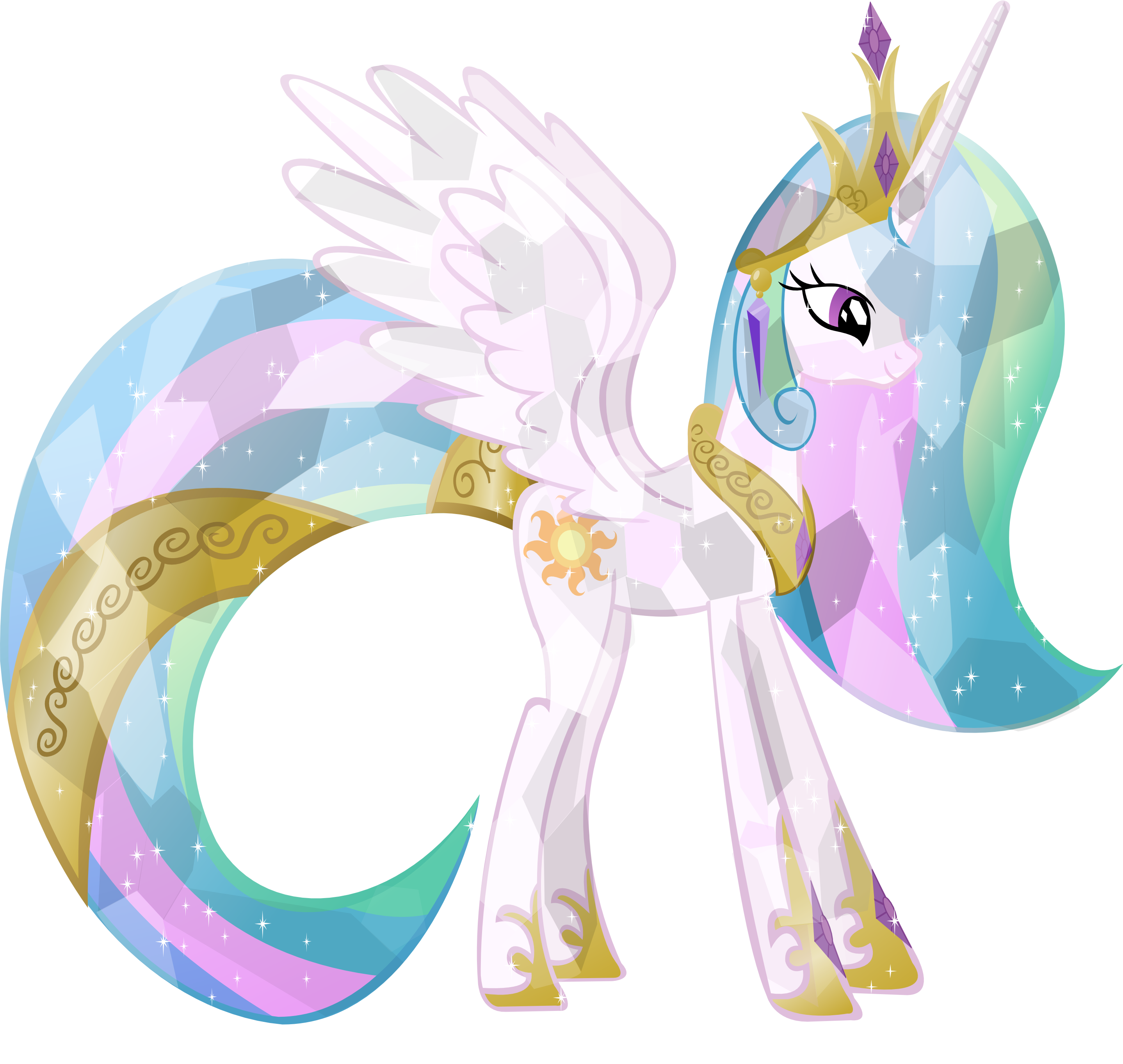 Crystal Princess Celestia By Vector-brony - My Little Pony Princess Celestia Crystal Empire (2877x2726)