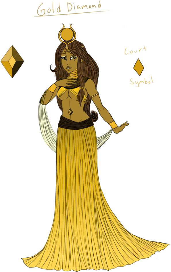 Gold Diamond By Nekoekko - Illustration (771x1037)