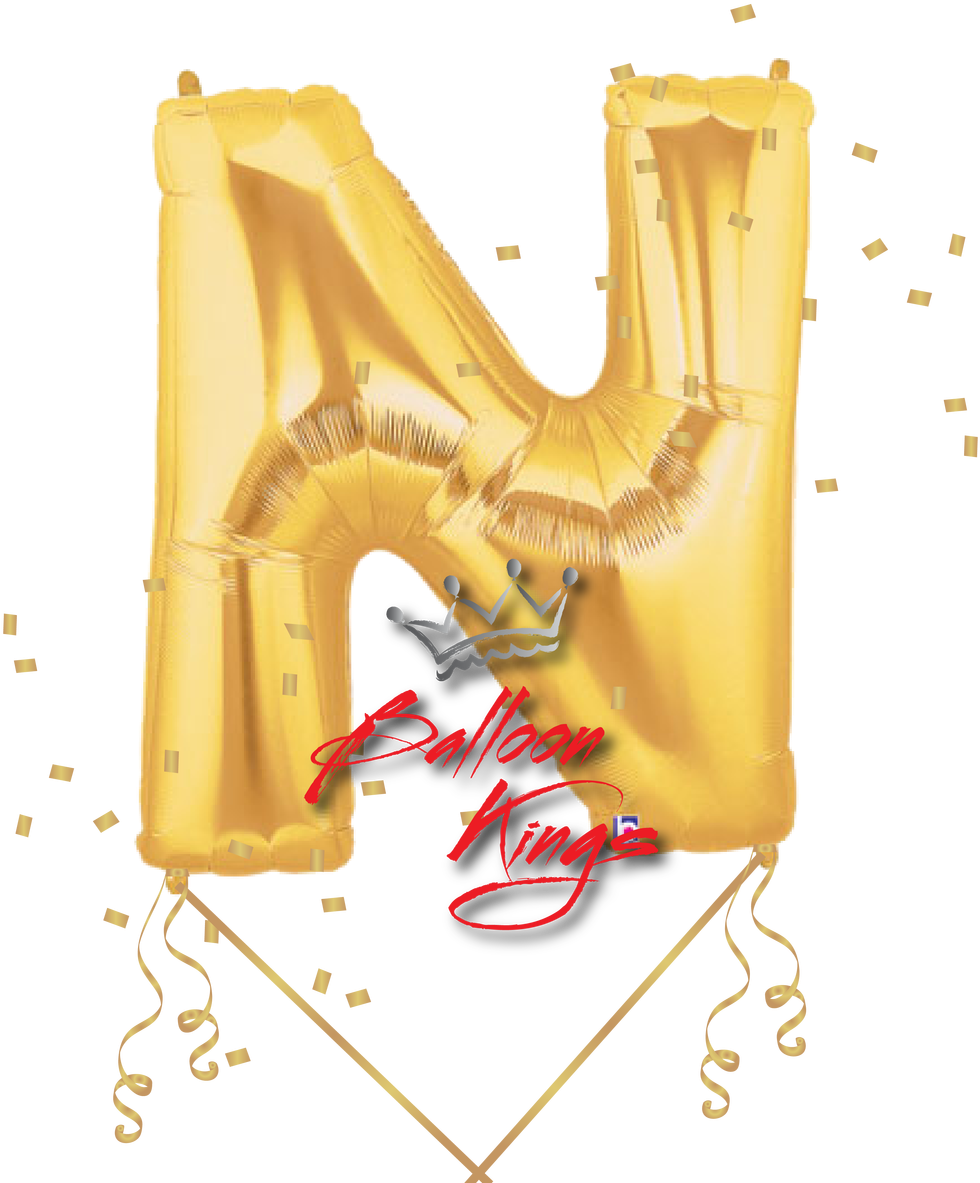 Gold Letter N - C-spin 40 Inch 1 One Gold Foil Number Letter Balloon (1280x1280)