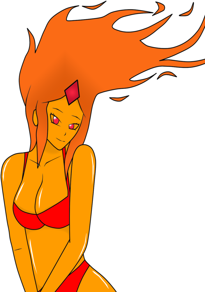Summer Flame Princess By Sandypeacebringer - Adventure Time Flame Princess Fan Comics (786x1017)