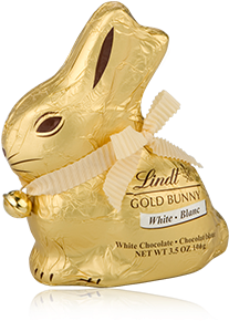 100g White Chocolate Bunny - Lindt Gold Chocolate Bunny (405x400)