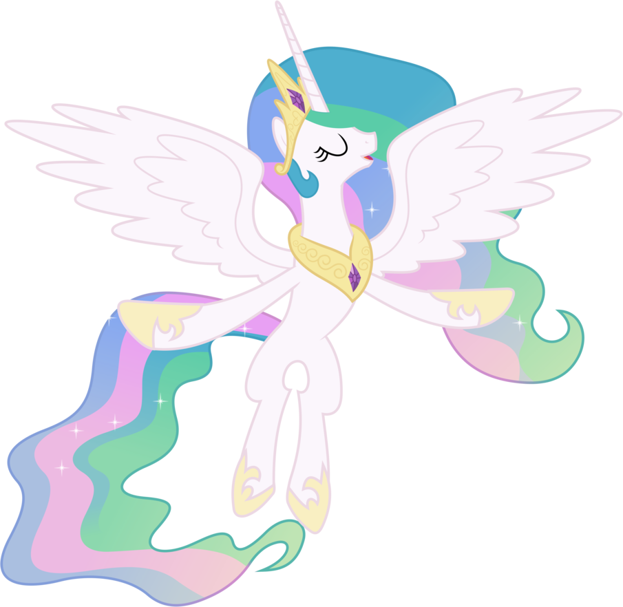 Princess - Princess Celestia Flying (905x882)
