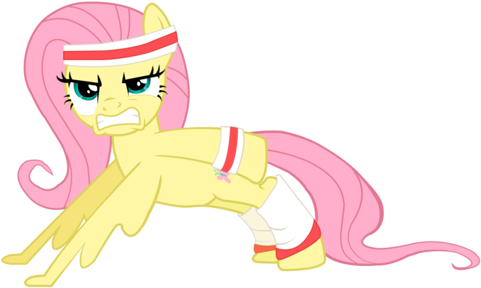 Fluttershy Wing Push Ups By Yozhel1426 - Cartoon (894x894)