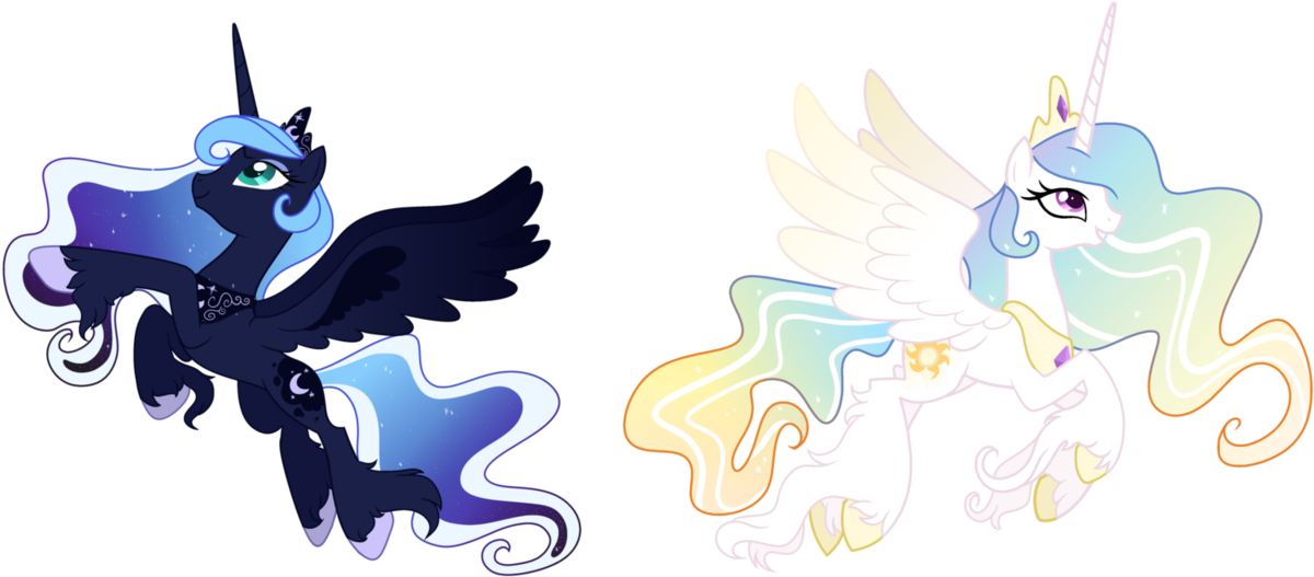 Guzzlord, Colored Wings, Crown, Duo, Ethereal Fetlocks, - Winged Unicorn (1280x675)