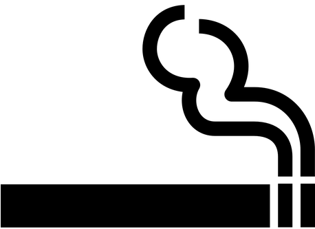 Cigarette Clipart Tobacco - Smoking Symbol (457x340)