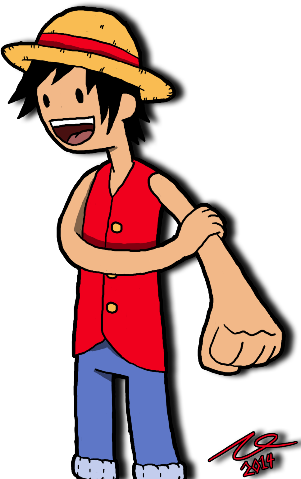 Monkey D Luffy In The Style Of Adventure Time By Desostroyah - Cartoon Styles Adventure Time (1024x1602)