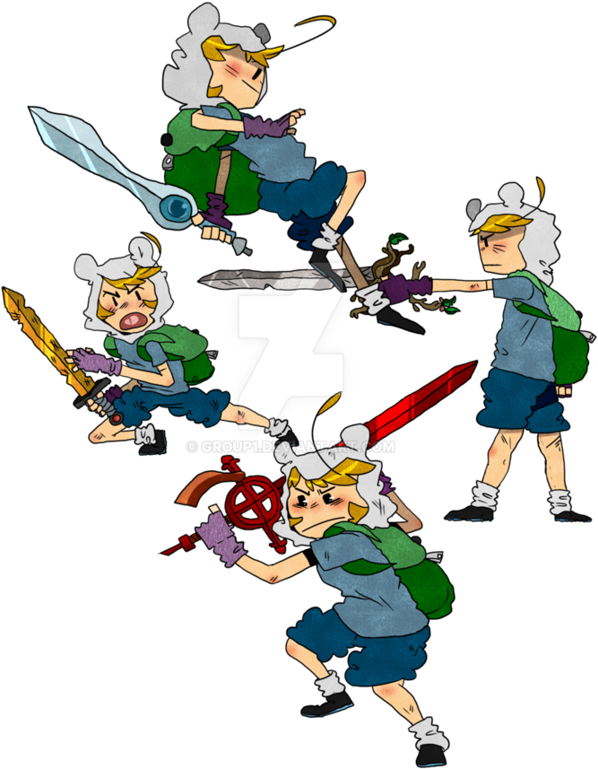 Finn Swords By Group1 - Cartoon (767x1041)