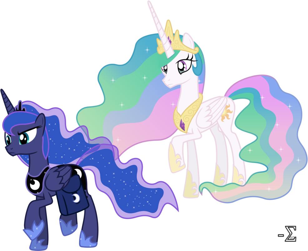 My Little Pony Princess Luna And Princess Celestia - Princess Celestia And Princess Luna (996x803)