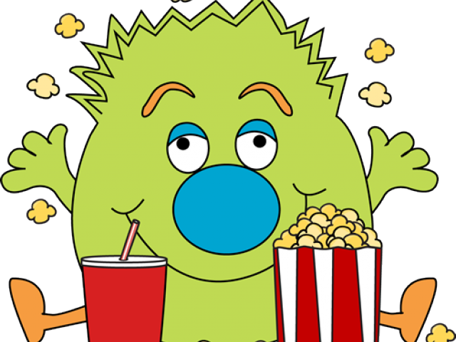 Lunch Clipart Monster - Halloween Popcorn Clipart (640x480)
