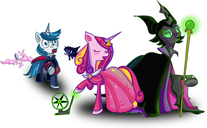 Queen Chrysalis, Safe, Shining Armor, Shining Armor - Mlp Princess Cadence And Queen Chrysalis (937x544)