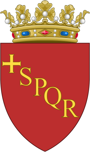 El Escudo De Armas De Roma Con Una Corona Ducal - Crown (302x506)