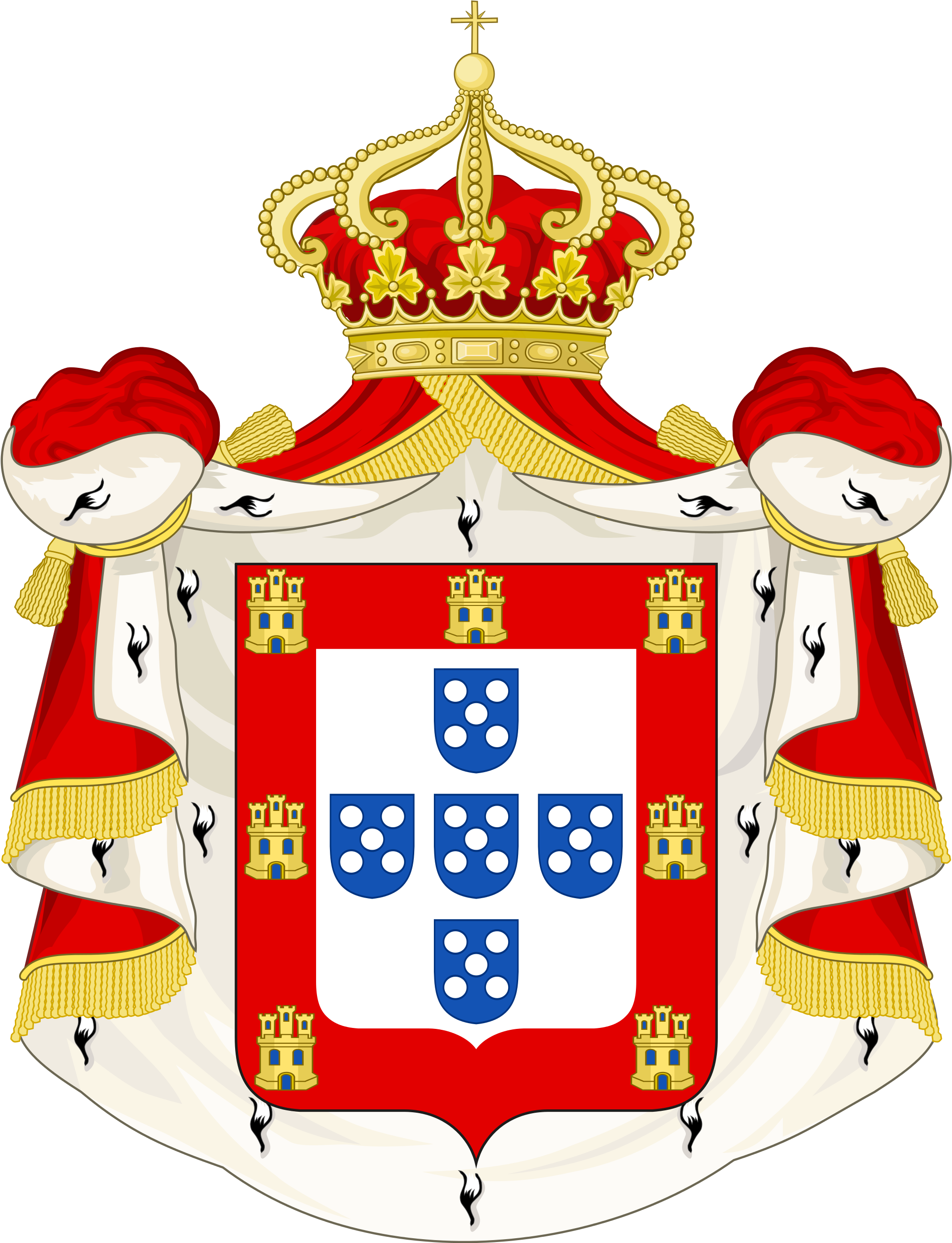 Kingdom Of Portugal - Heraldic Mantle (2000x2594)
