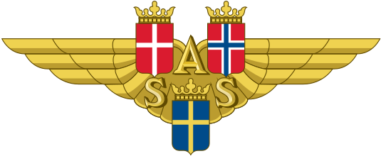 Original Emblem, Displaying Each Scandinavian Flag - Scandinavian Airlines (540x226)