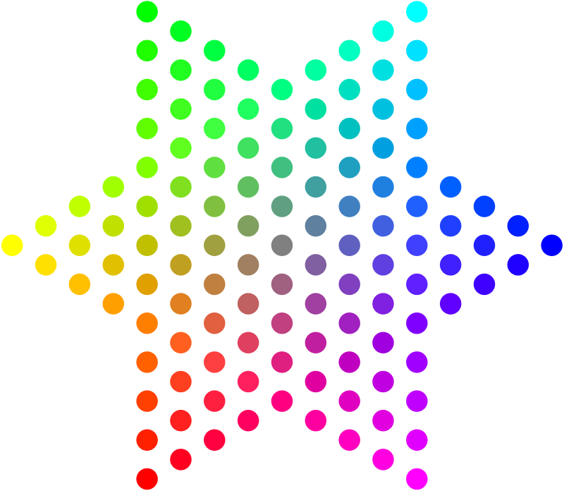 Free Cupcake Free Color Dots Hexagram - Colorful Dots Png (800x696)