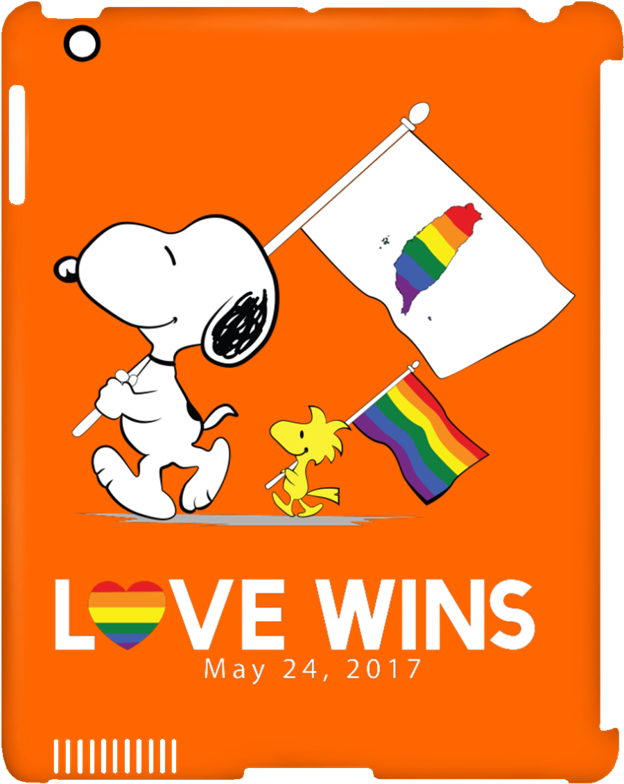 Love Wins In Taiwan Snoopy Lgbt Iphone Cases - Orange (1155x1155)