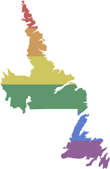 Lgbt Newfoundland And Labrador - Newfoundland Map Silhouette (600x600)