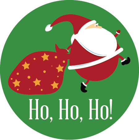 Holiday Napkin Knot - Vinyldisorder Christmas Santa Wall Decal - Vinyl Car (450x451)