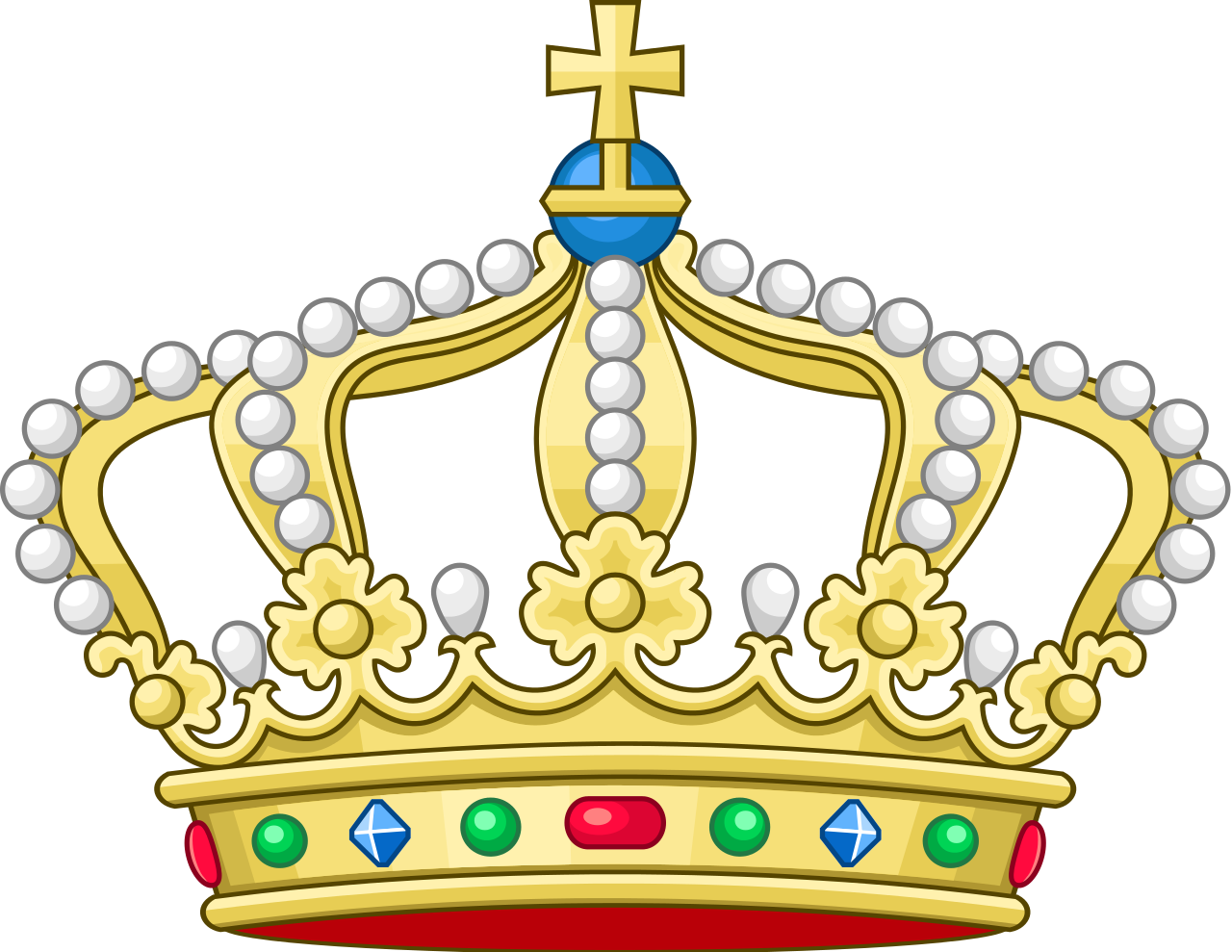 Royal Crown Of The Netherlands - Heraldic Royal Crown (1280x989)