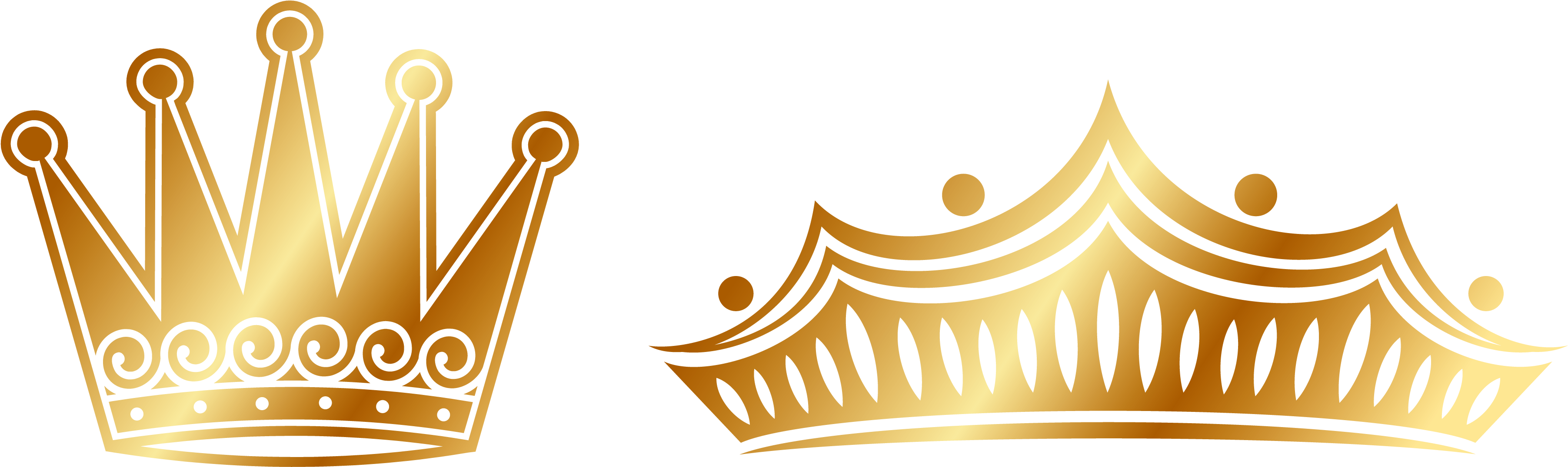 Euclidean Vector Crown - Golden Crown Vector Png (3937x2079)
