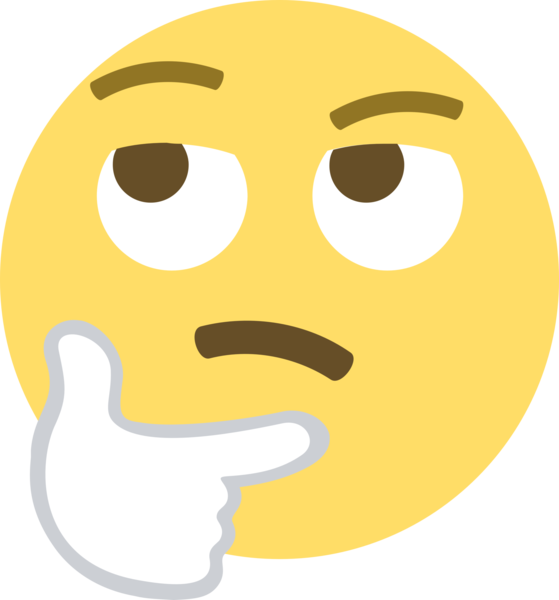 Down For It - Thinking Face Emoji (2000x2000)
