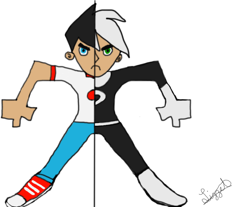 Danny Phantom Fanart By Lariasrhor - Cartoon (859x669)
