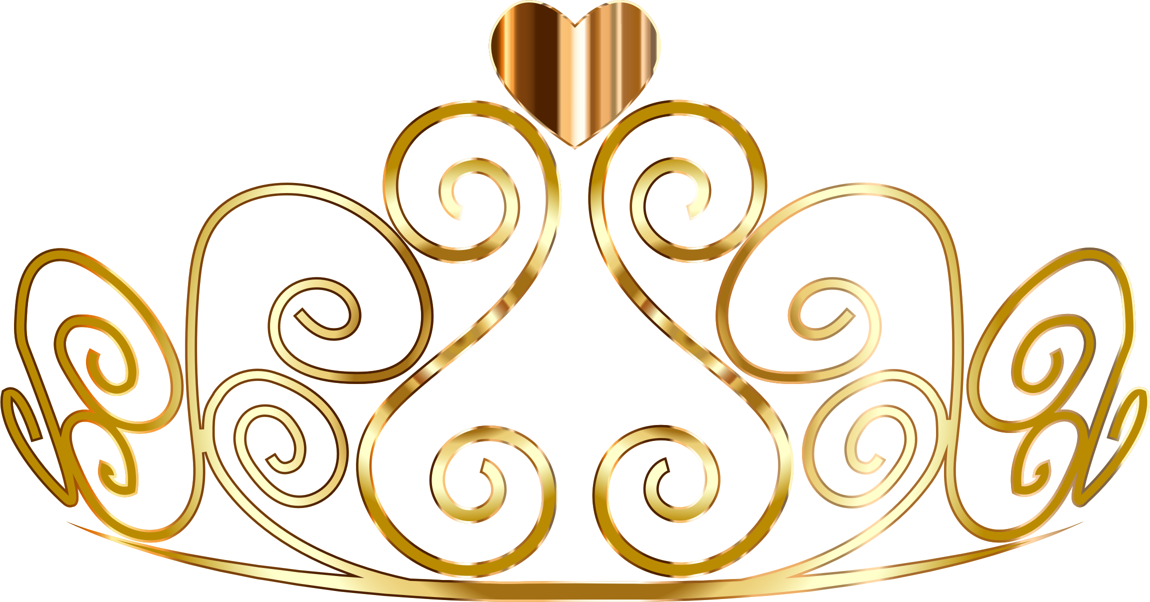 Gold Princess Crown Clipart - Gold Princess Crown Clipart (2300x1204)