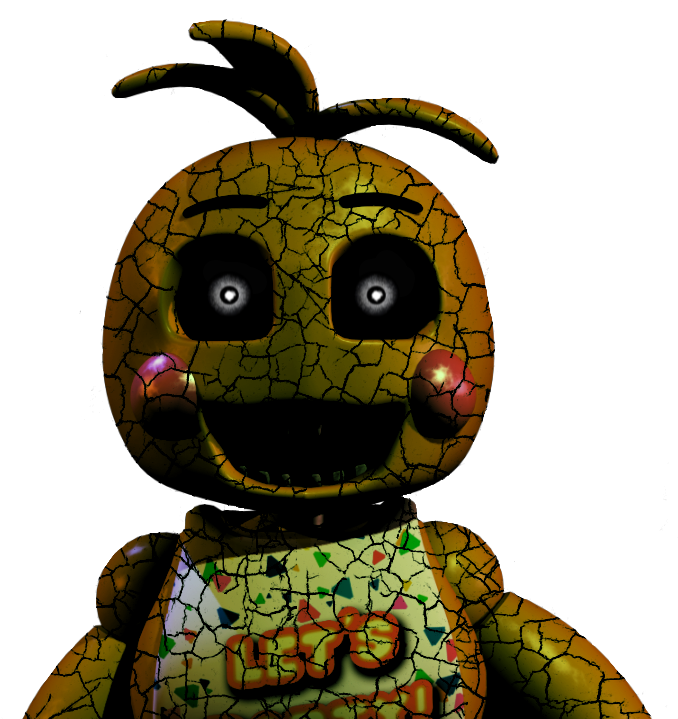 Cracked Phantom Toy Chica By Dahooplerzman - Five Nights At Freddy's (960x720)