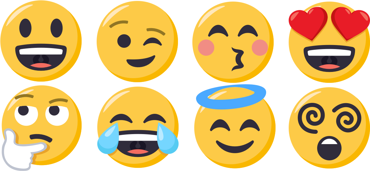 0 Smileys Are Here - Walls 360 Emoji One Peel Stick Wall Decal Winking Face (1400x556)