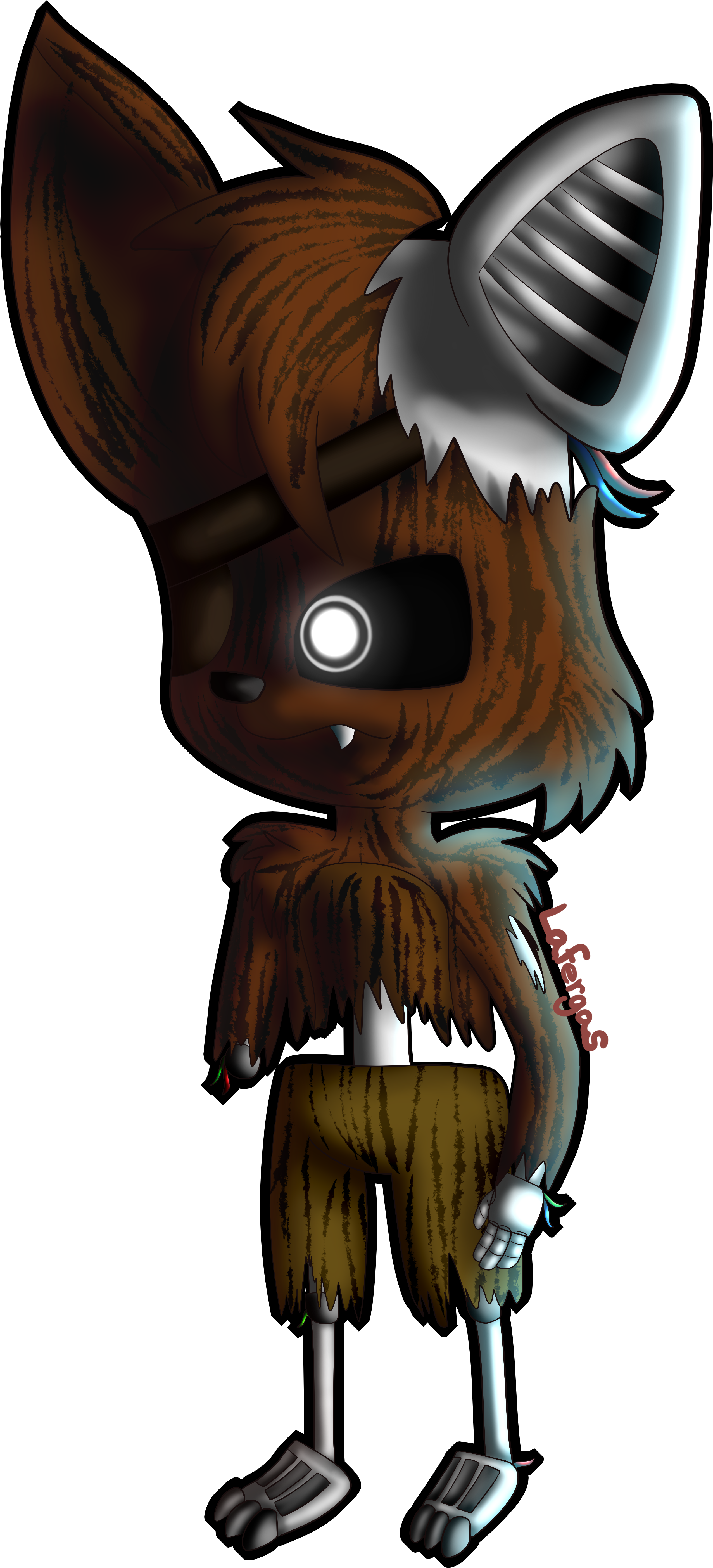 Lafergas Adventure Phantom Foxy By Lafergas - Fnaf World Adventure Phantom Foxy (2676x5688)