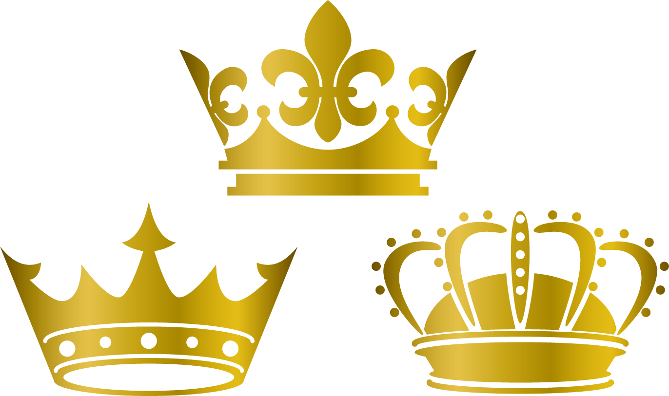 Crown Silk Wedding Dress Textile - Gold Crown (1372x813)