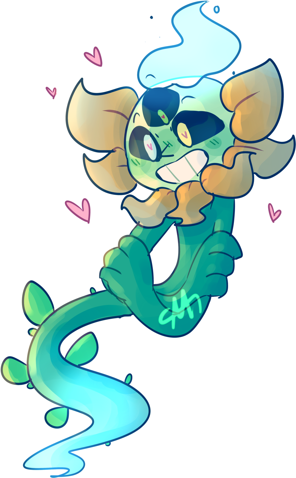 Ghostblossom Fusion By Phantom Soda - Blind Specte X Cagney Carnation (1024x1672)