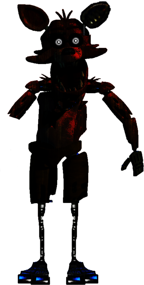Phantom Fnaf 1 Foxy By Superfredbear734 - Fnaf Foxy Full Body (535x943)