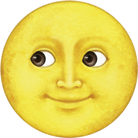 Yellow Moon Emoji - Whatsapp Yellow Moon Emoji (480x480)