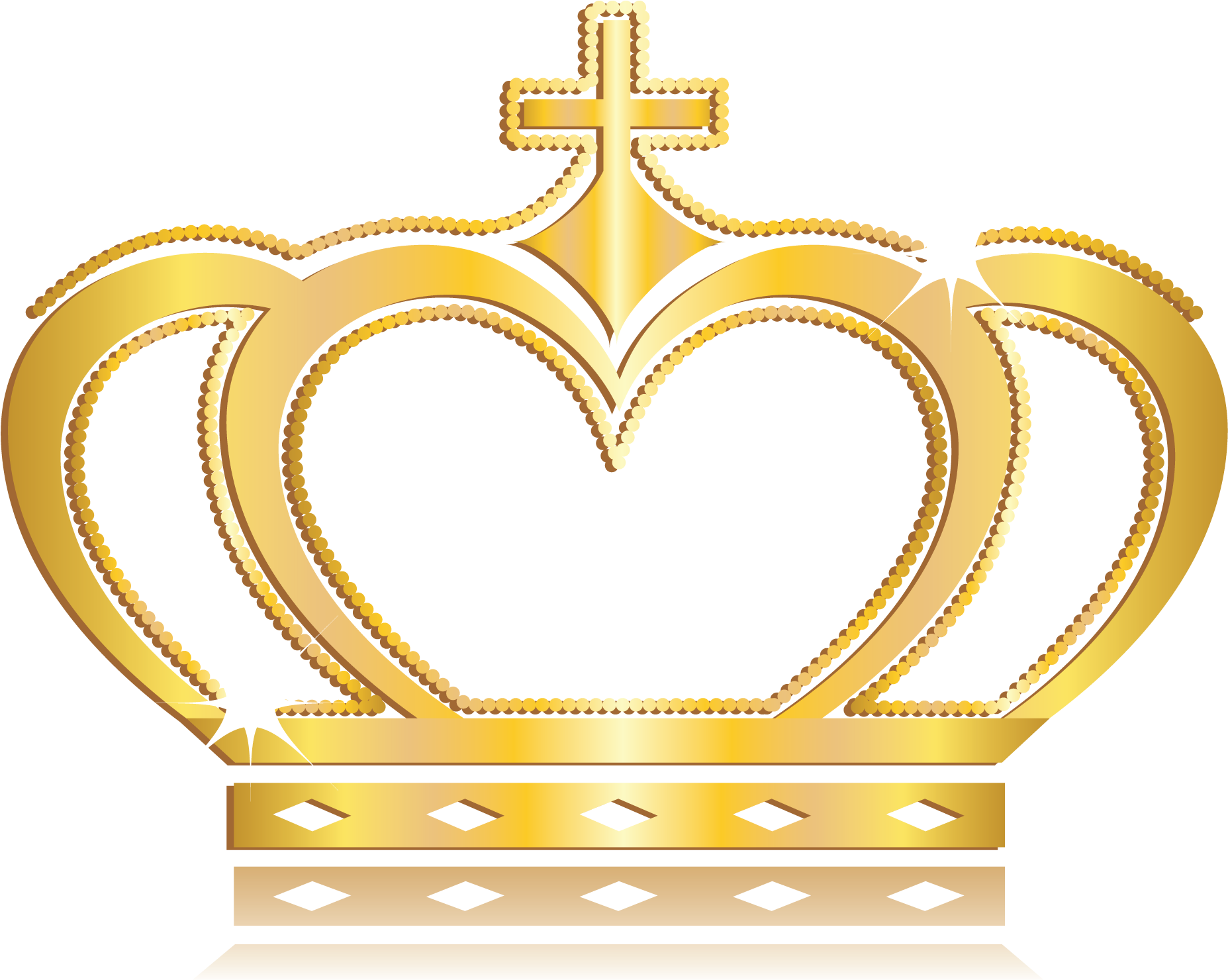 Vector Gold Crown - Queen's Gold Queen Crown Clipart (1875x1500)
