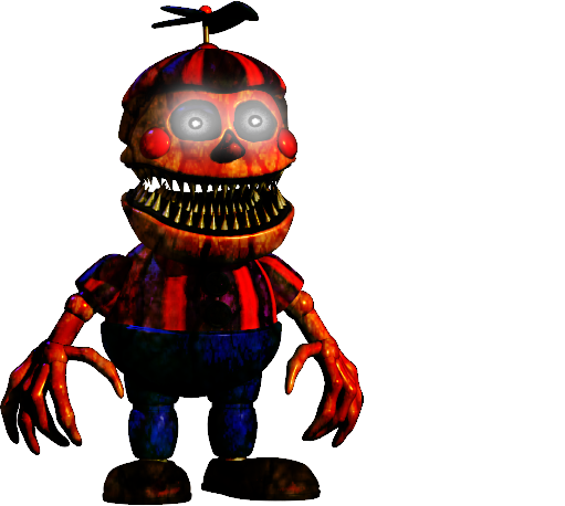 Phantom Nightmare Bb By Fnaffan1987-83 - Fnaf World Brown Boy (511x458)
