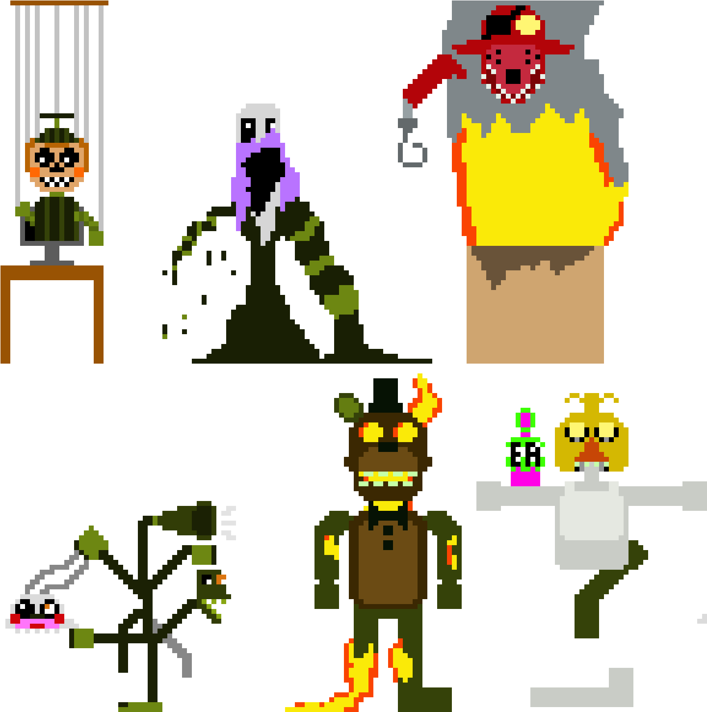 Phantom Animatronics Redesigned - Phantom Animatronics Fnaf (1550x1450)