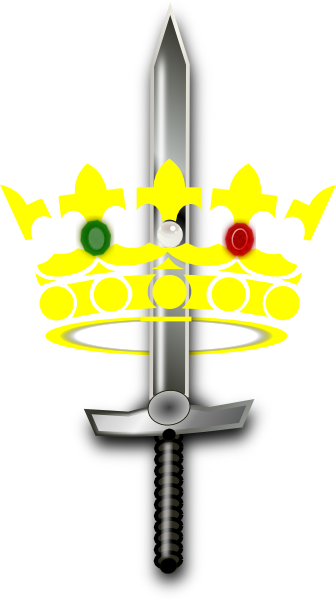 Cartoon Crown And Sword (336x599)