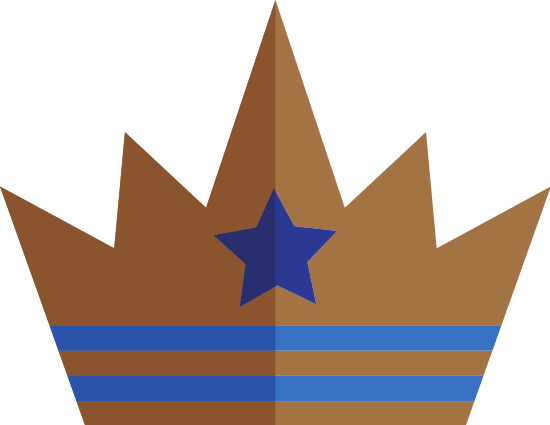 Blue Star Decorated Ochre Crown Icon - Blue Star Decorated Ochre Crown Icon (550x425)