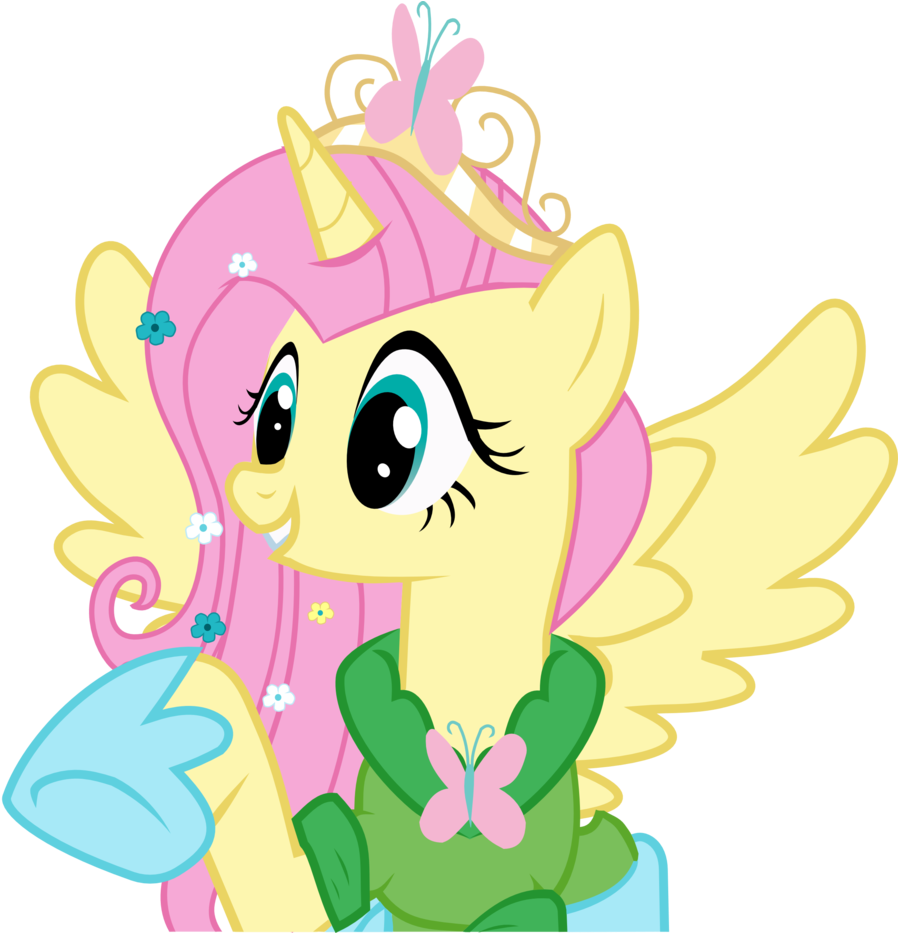 Clothes, Crown, Dead Source, Dress, Fluttercorn, Fluttershy, - My Little Pony G5 (1024x932)