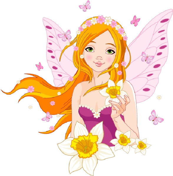 Golden Fairies Cartoon Clip Art - Im Reich Der Blumenfeen (600x600)