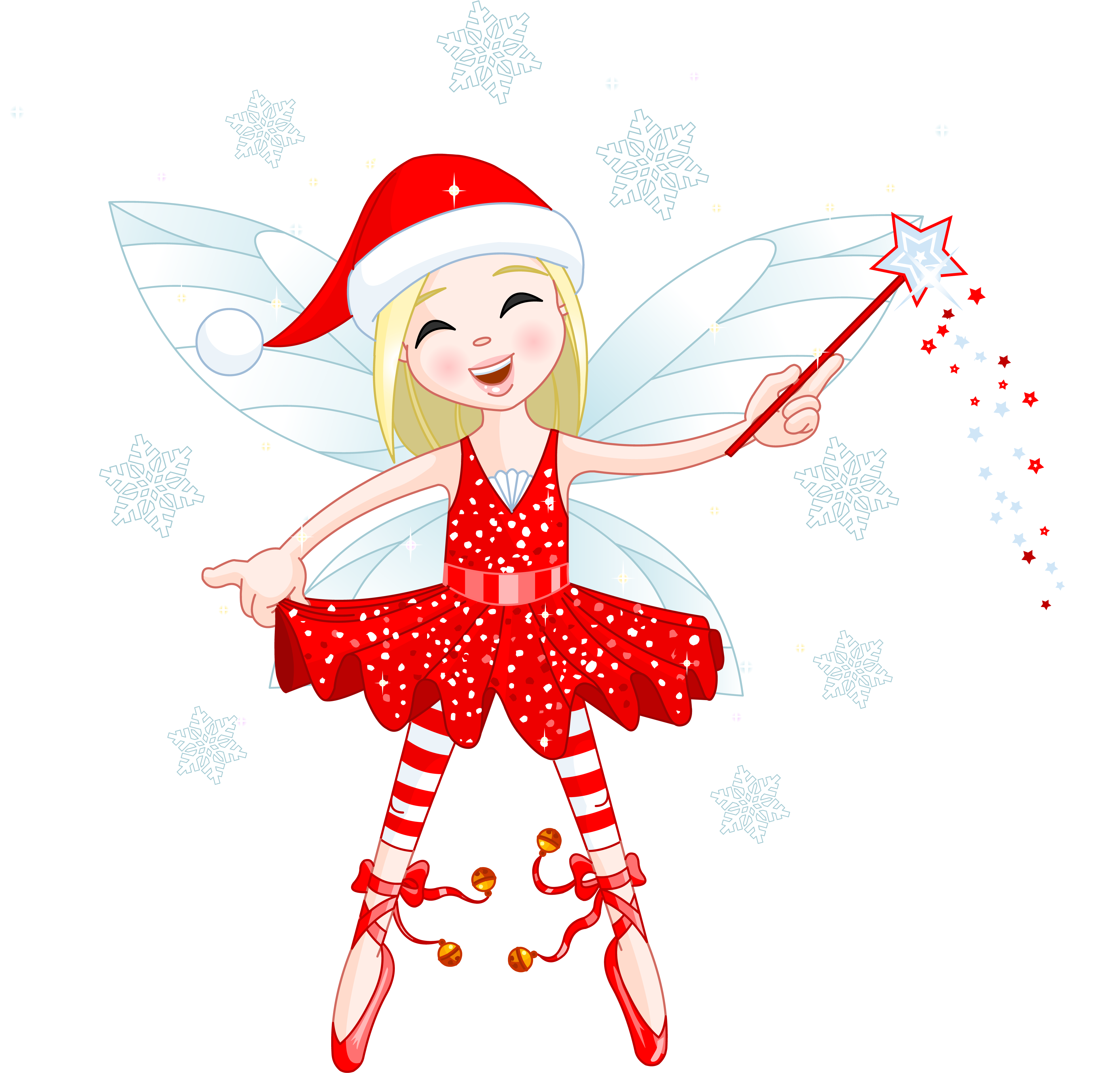 Cute Red Elf Png Clipart - Christmas Fairy Clip Art (3995x3833)